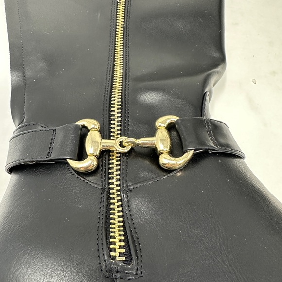 Thalia Sodi Women’s Vigi Zip Faux Leather Wide Calf Riding Boots Black 7.5 W NIB - Picture 8 of 10